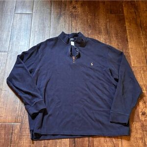 2x Preown Navy Long Sleeve Polo Shirt